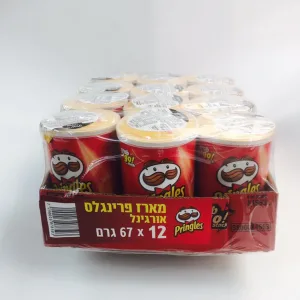 פרינגלס אדום טבעי בינוני 12 יחידות