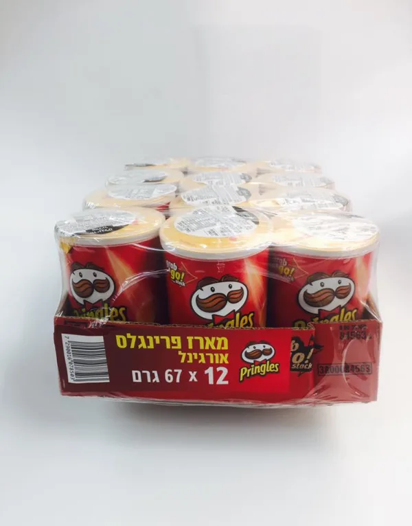 פרינגלס אדום טבעי בינוני 12 יחידות